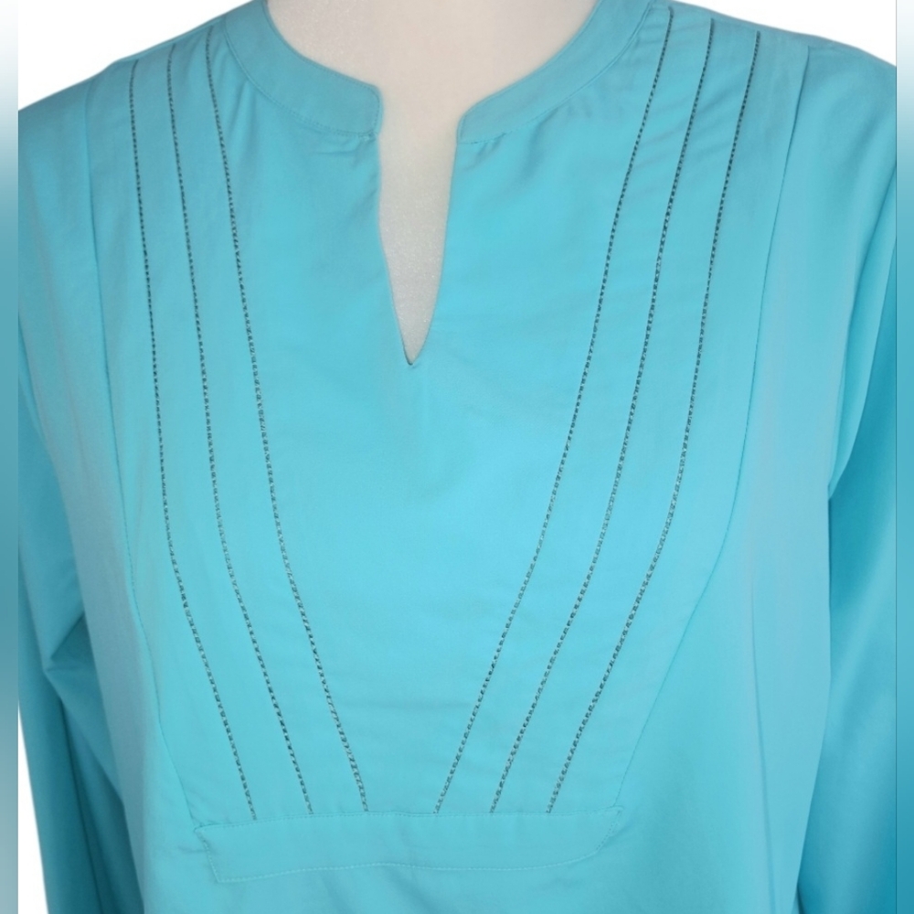 Coolibar Turquoise Long-Sleeve Sun Protection Tunic - Picture 5 of 7